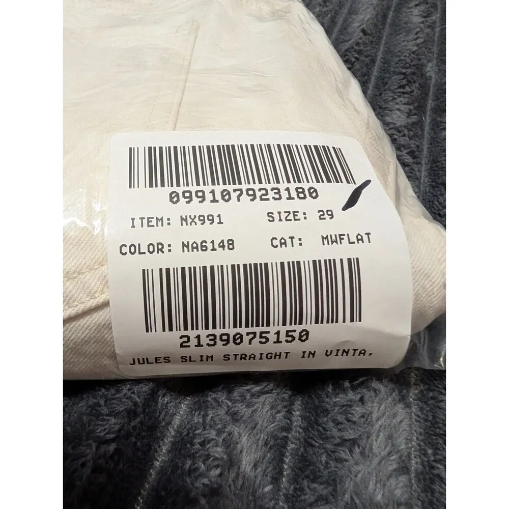 Madewell The Jules Slim Straight Jeans 29 Vintage Canvas Cone Denim NWT NX991 - Picture 12 of 15